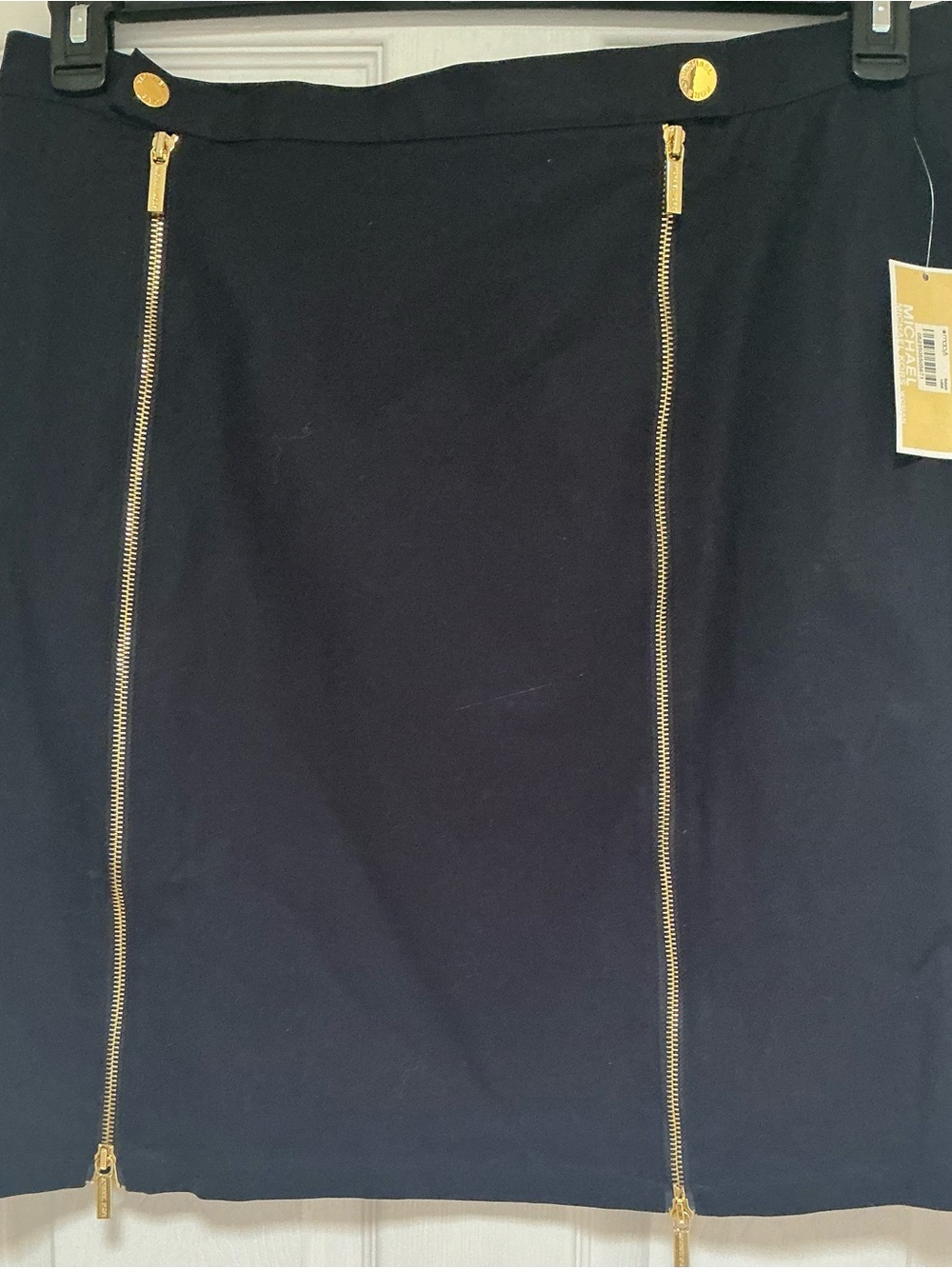 MICHAEL Michael Kors Black Skirt with Gold Zippers